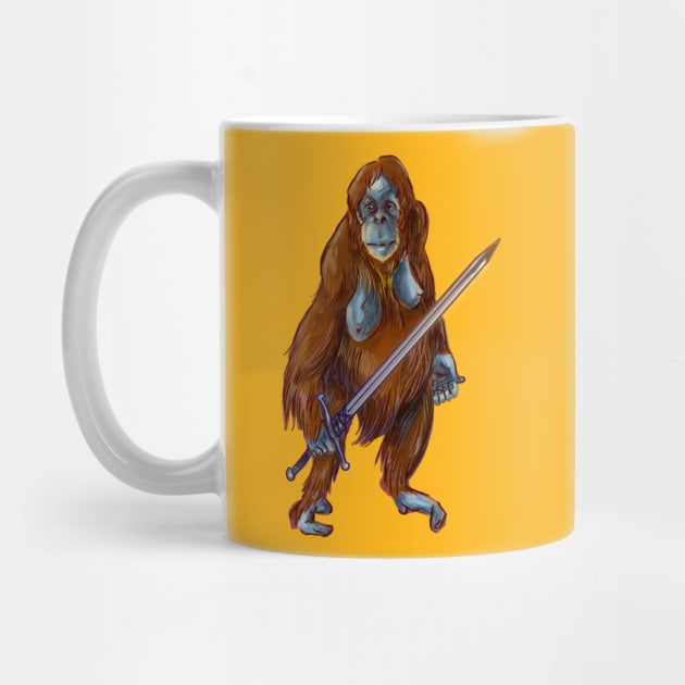 Orangutan with sword by CeaV